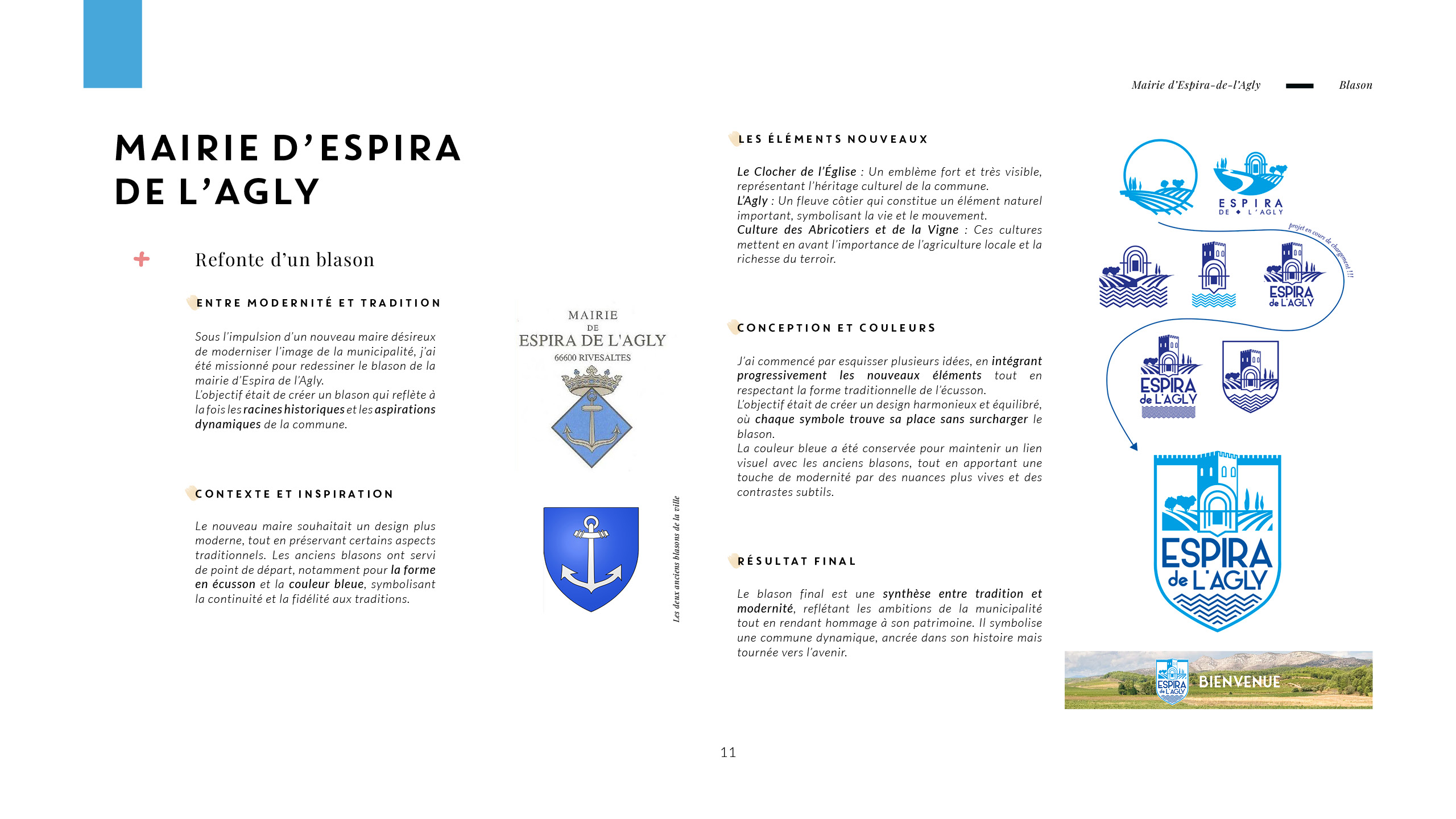 Création du nouveau blason de la mairie d'espira de l'agly