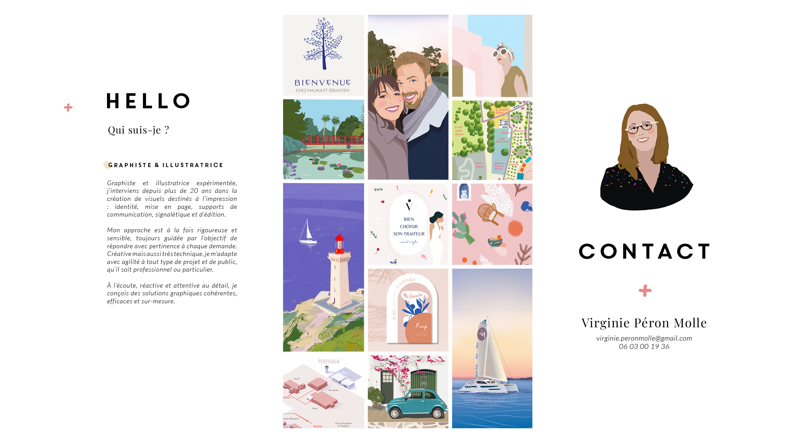 Qui suis-je ? Graphiste et illustratrice expérimentée, j’interviens depuis plus de 20 ans dans la création de visuels destinés à l’impression : identité, mise en page, supports de communication, signalétique et d’édition.