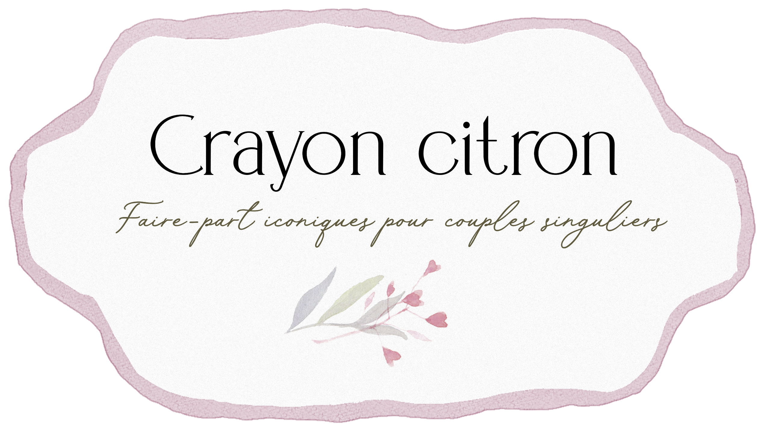 contour titre crayon citron faire-part iconiques